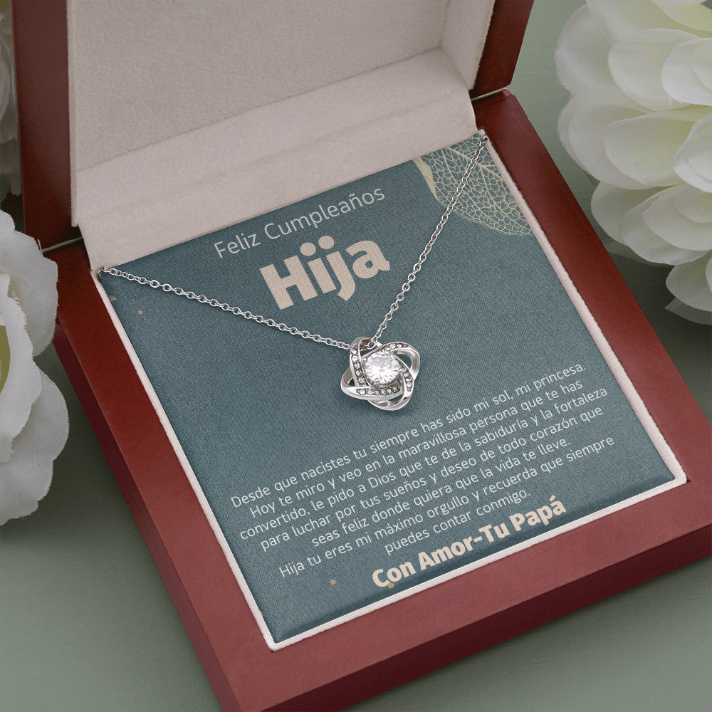Regalo Para Una Hija Saludo de Cumpleaños de Papá Para Hija Collar Para Mujer