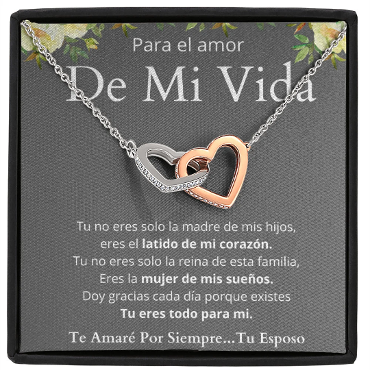 Regalo de Esposo Para Esposa Collar de Corazones Personalizado Para Mujer Regalo de Aniversario Regalo Cumpleaños