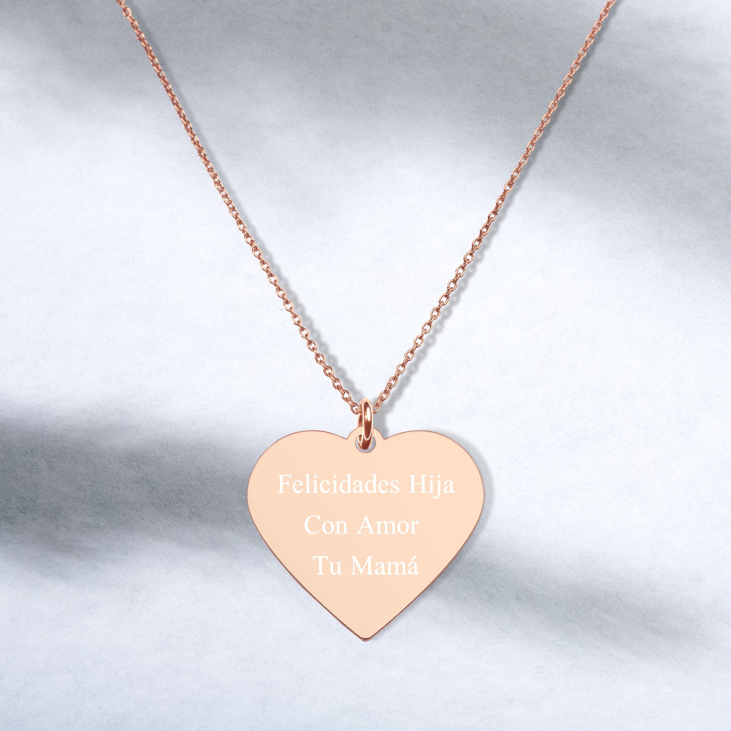 Regalo Para Hija Collar Corazón Grabada Regalo De Madre A Hija