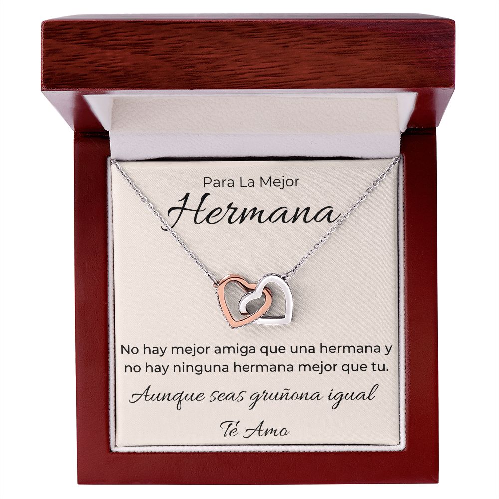 Regalo Para Hermana No Hay Mejor Amiga Que Una Hermana Collar de Corazones Etrelazados Joyeria De Mujer Regalo De Cumpleano Para Hermana