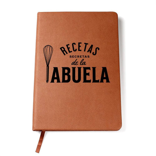 Regalo para Abuelita Journal Cuero Vegano Diario Para Escribir Recetas De Cocina Notas Apuntes Regalo Personalizado Para Abuela Con Nombre Personalizado