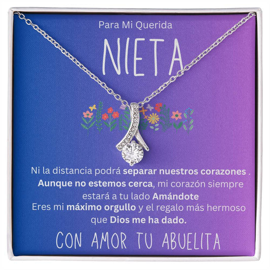 Regalo para Nieta De Abuela para Nieta, Regalo Graduación, Confirmación, Collar personalizado, Nieta Cumpleaños, Hermosa Cadena para Adolescente purple