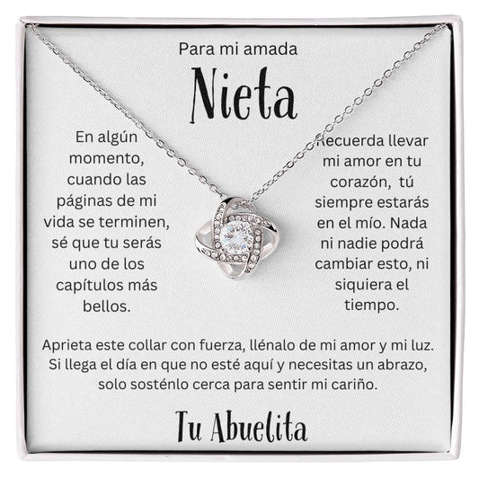 Regalo De Abuela Para Nieta Regalo Confirmación Para Nieta Mujer Collar de Regalo de Abuelos Graduación, Spanish Gift for Niece