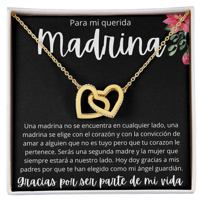 La Madrina Gift Set de Regalo Para Madrina Padrinos De Bautizo Collar de Corazon Joyeria Para Mujer