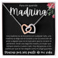 La Madrina Gift Set de Regalo Para Madrina Padrinos De Bautizo Collar de Corazon Joyeria Para Mujer