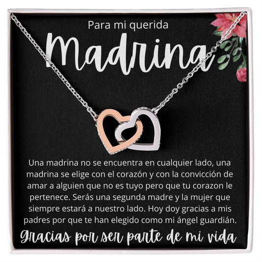 La Madrina Gift Set de Regalo Para Madrina Padrinos De Bautizo Collar de Corazon Joyeria Para Mujer