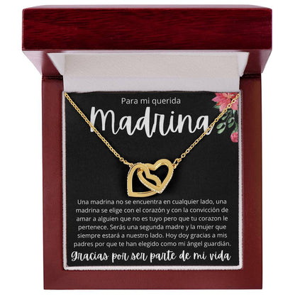 La Madrina Gift Set de Regalo Para Madrina Padrinos De Bautizo Collar de Corazon Joyeria Para Mujer