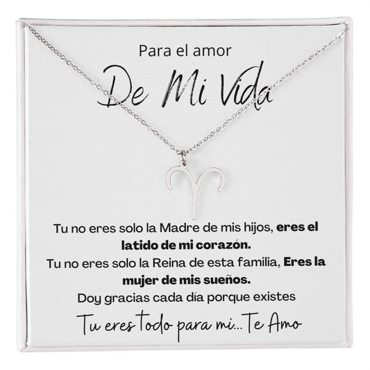 Regalo Para Mujer Collar De La Suerte Con Signos del Zodiaco Mes De nacimiento Cadena Ajustable Acero inoxidable Para Esposa Regalo Para El Amor De Mi Vida