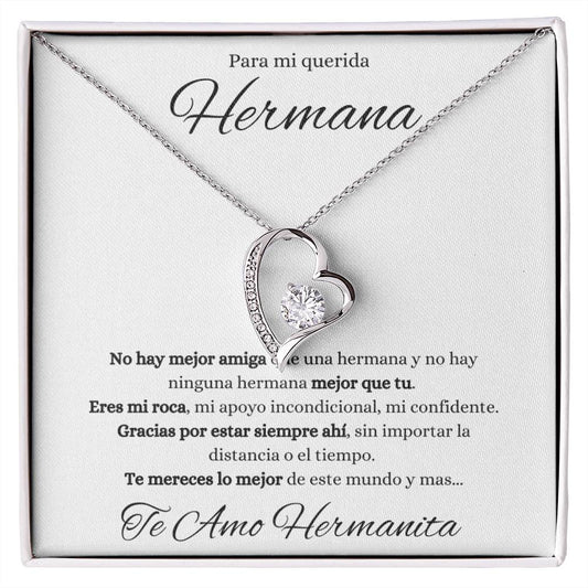 Regalo de lujo para hermana Collar con cristales de circonio para hermana Collar ajustable para hermana Regalo sentimental para hermana