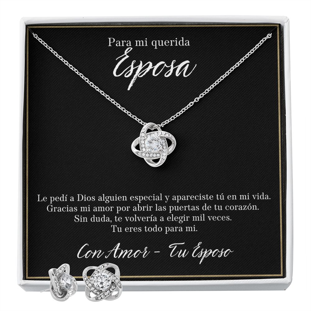 Regalo Para Esposa, Regalo Para Novia, Collar Joya Para Mujer, Regalo De Aniversario Joyeria Set De Regalo De Cumpleanos Juego De Collar y Aretes