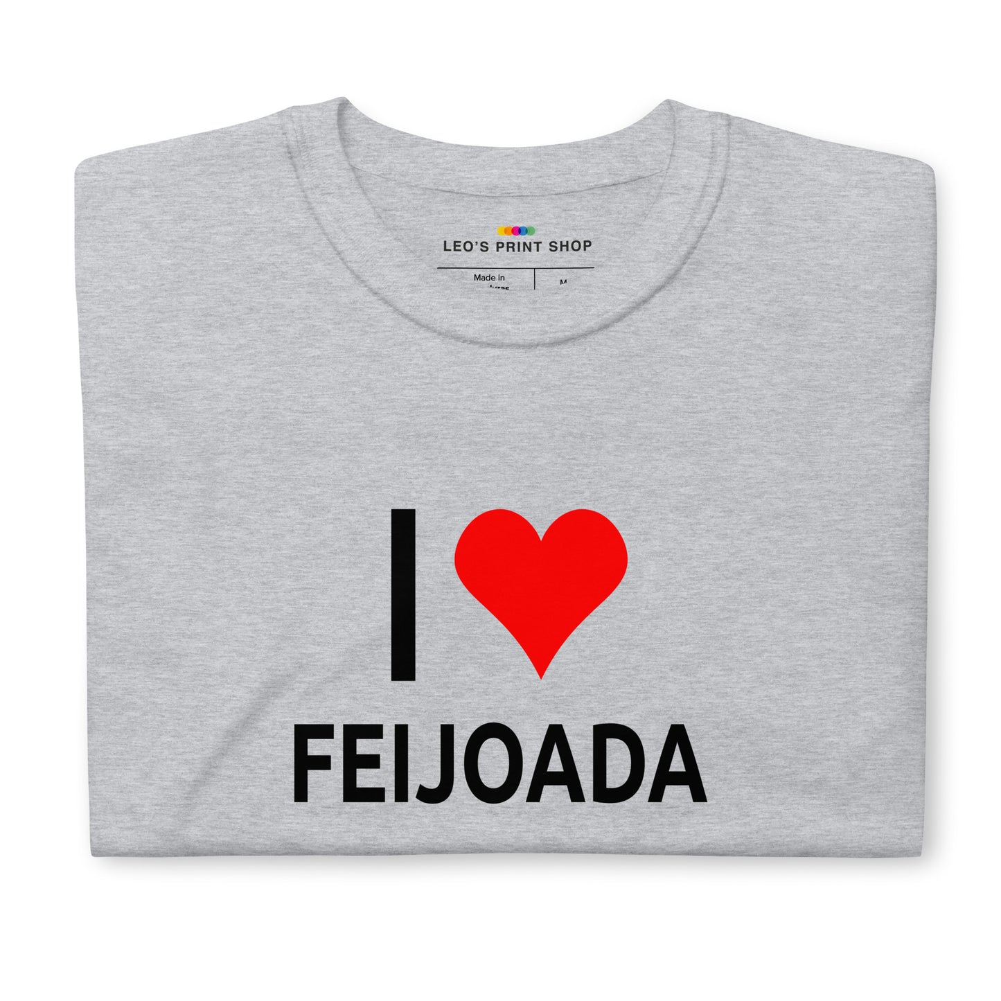 Camiseta brasileña divertida "I LOVE FEIJOADA"  regalo camiseta fans comida brasileña